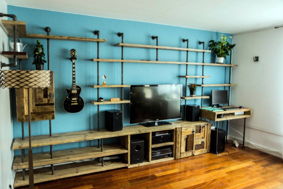 Советская стенка в стиле лофт