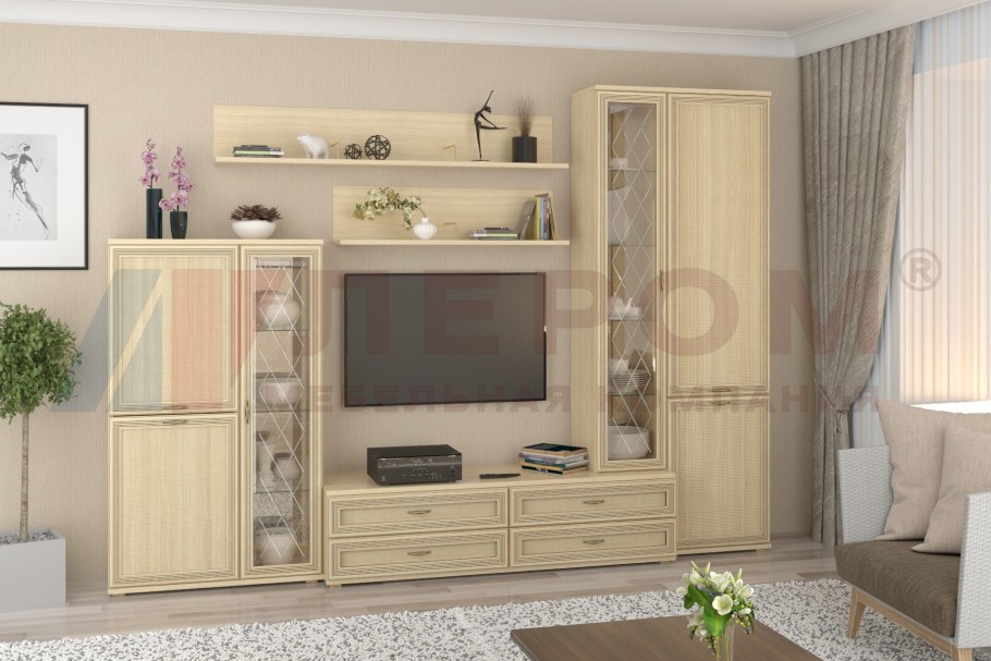 Гостиная Венеция дуб Ривер