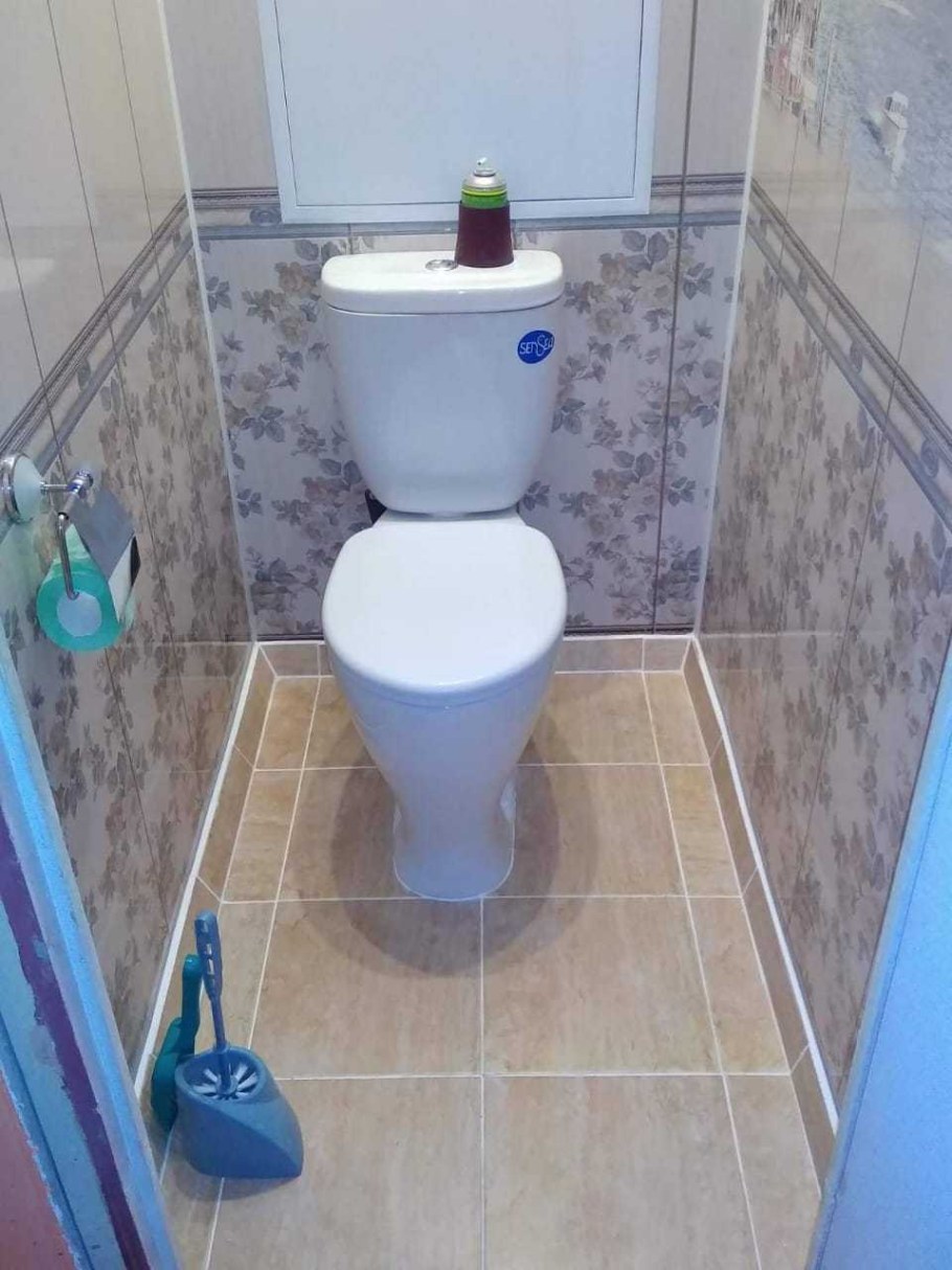 Обшивка туалета пластиком