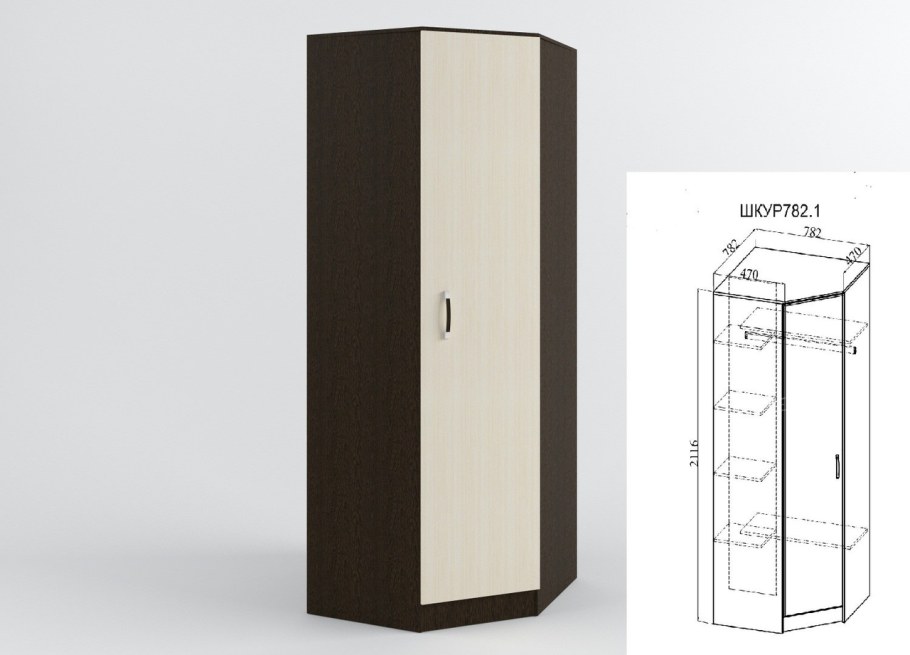 Современный угловой шкаф