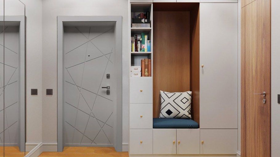 Темный пол светлые двери