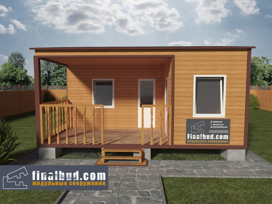 Дачный дом из бытовок