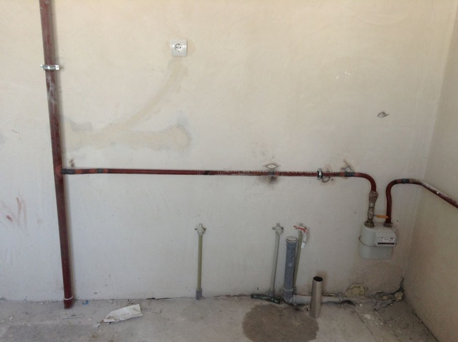 Разводка газовых труб на кухне