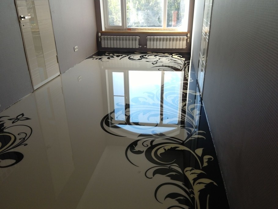 Наливные полимерные полы с орнаментом