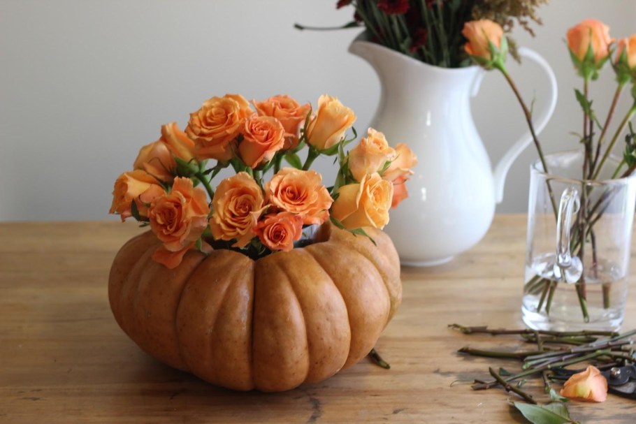 Осенняя композиция из тыквы