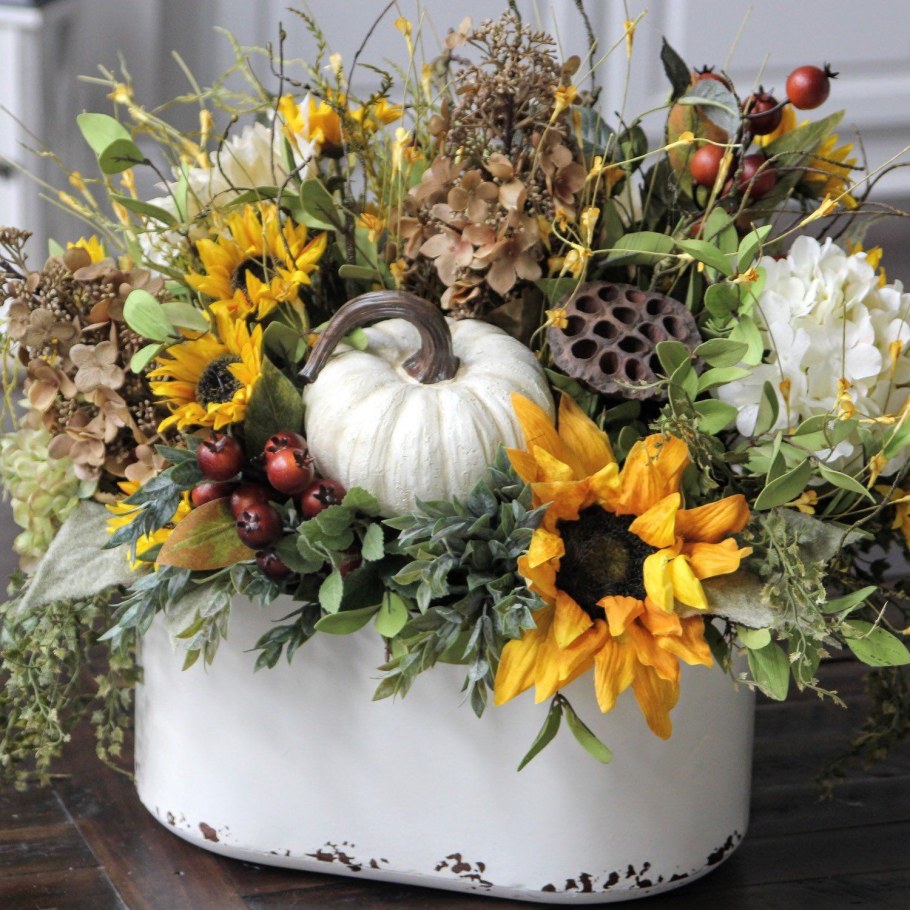 Экибана с физалисом