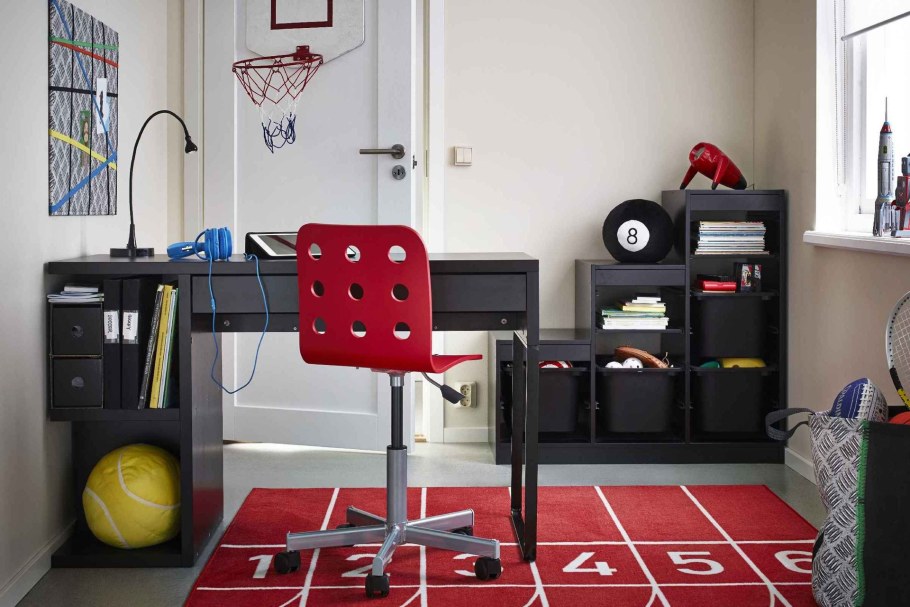 Комната для подростка мальчика с мебелью икеа