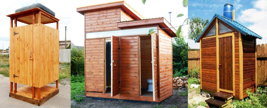 Туалет с душем для дачи