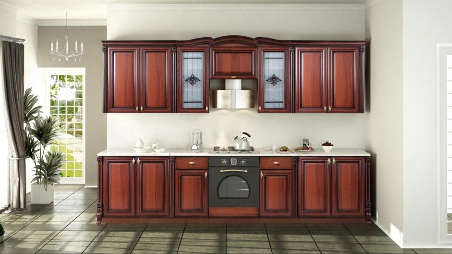 Кухня Одри ТРИЯ бежевый шелк