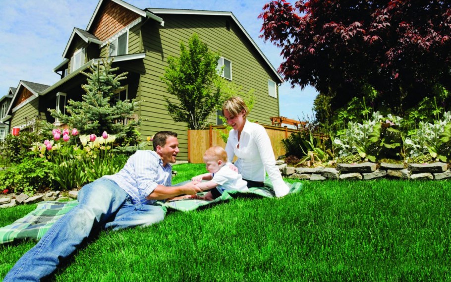 Люди отдыхают на даче