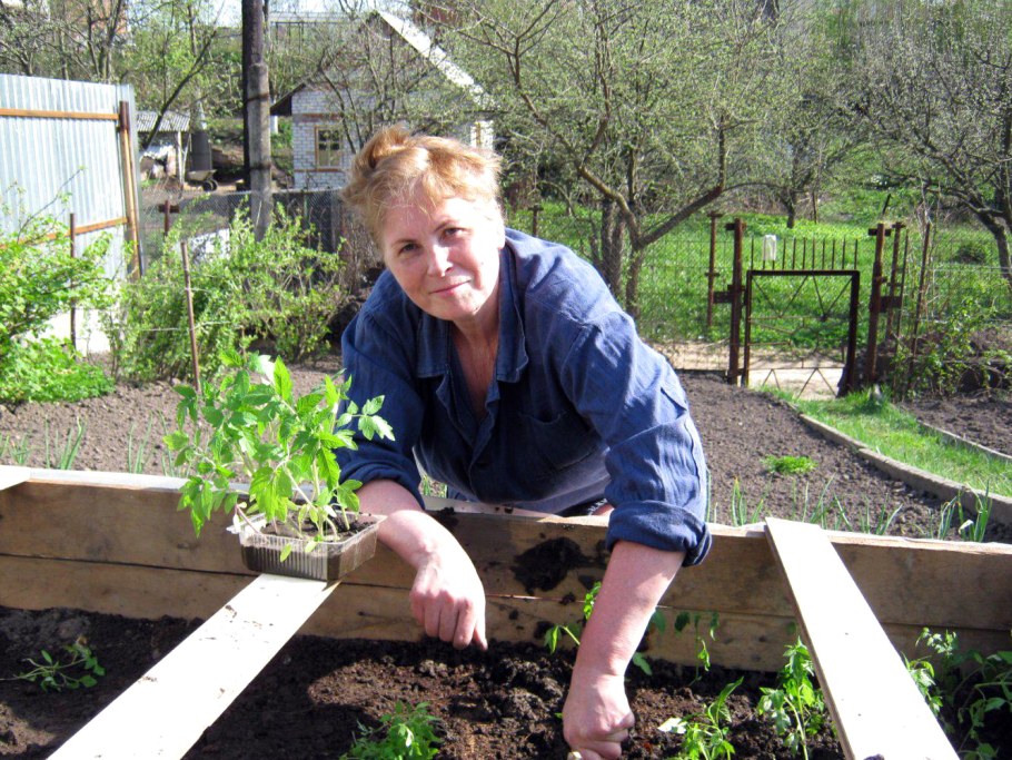 Люди в огороде