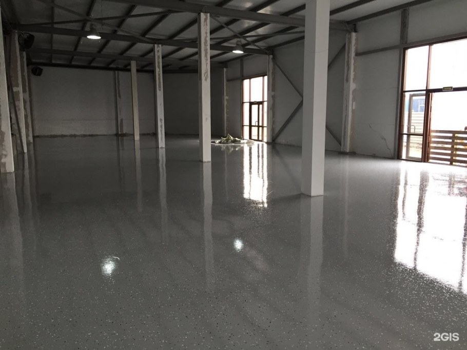 Наливной пол в общественных зданиях