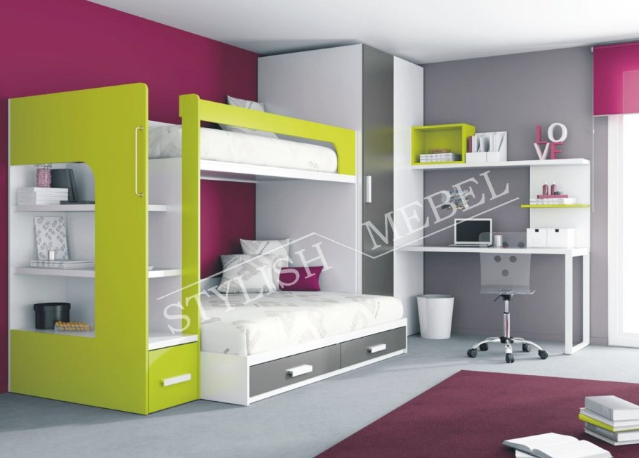 Двухъярусная кровать для подростков