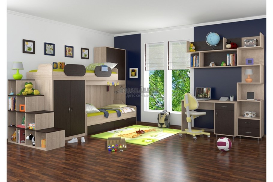 Детская для двоих детей 12 кв м