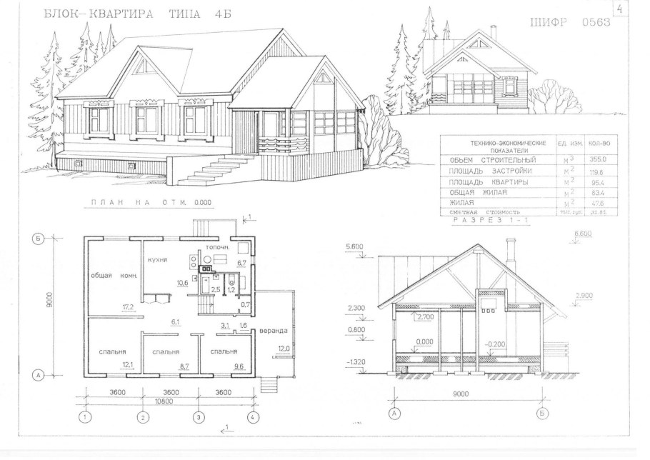 Фасад одноэтажного дома чертеж