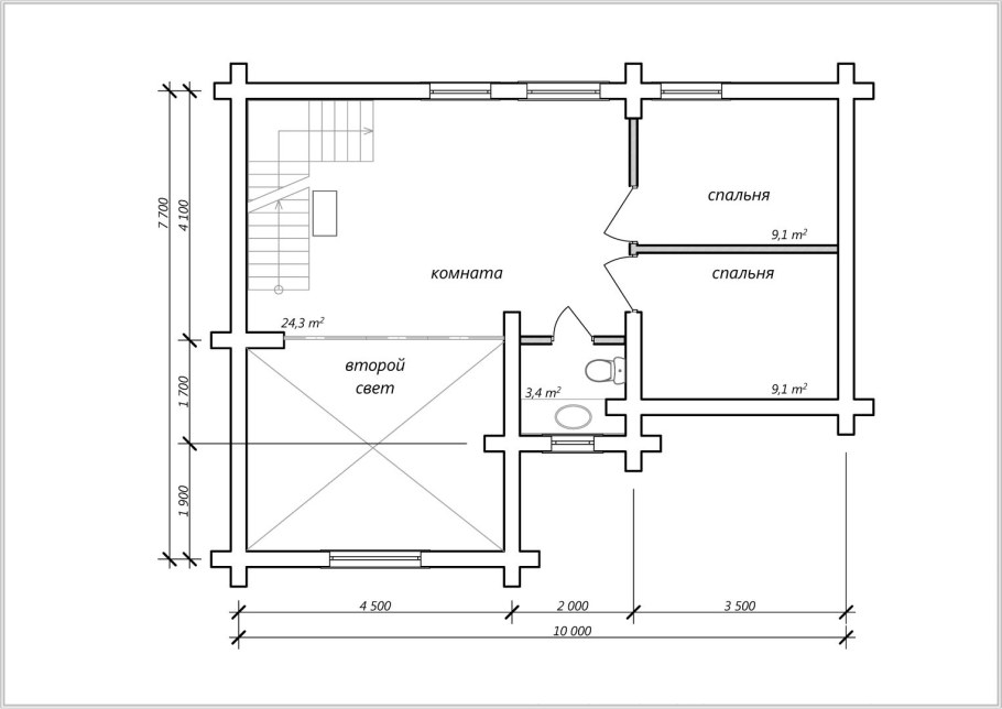Второй свет на чертеже
