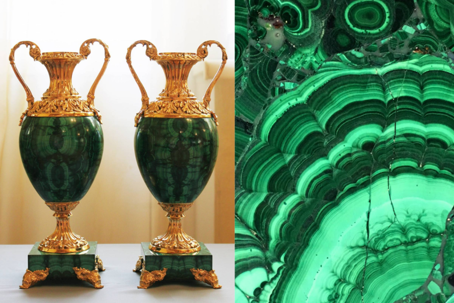 Малахитовая комната в Санкт-Петербурге в Эрмитаже