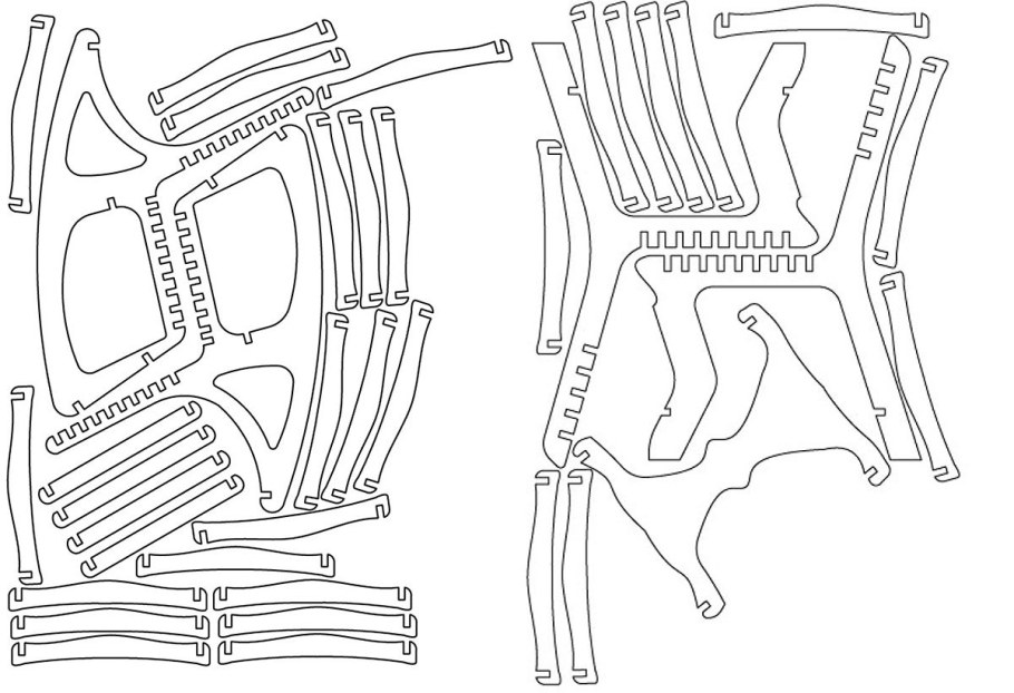 Кресло глайдер чертежи с размерами