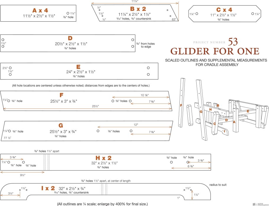 Кресло Адирондак чертеж с размерами