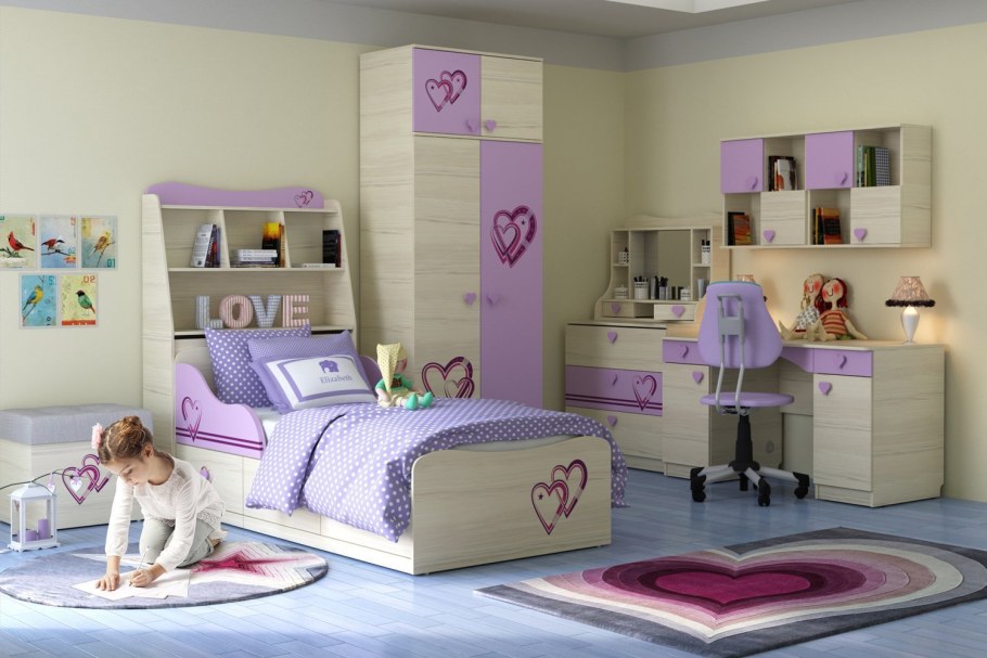 Кровать-чердак Сканд Марвин-4 + стол и комод (Винтерберг