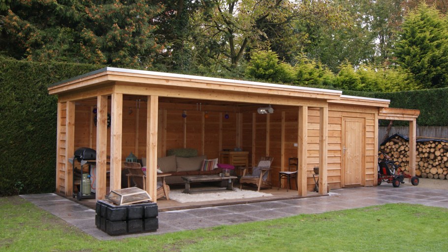 Хозблок совмещенный с беседкой