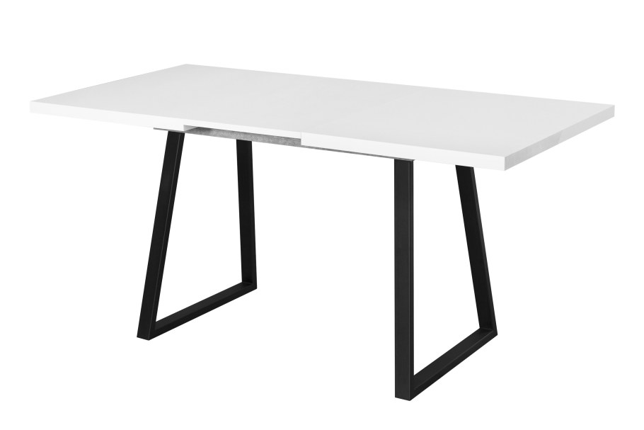 Обеденный стол Triomf Dining Table untreated Table Top Black Metal Legs