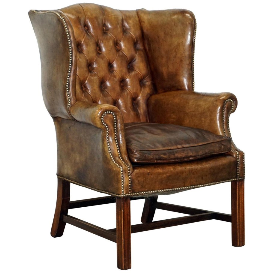 Кожаное кресло Честерфилд