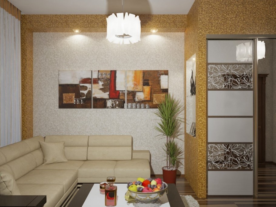 Маленькая гостиная в хрущевке