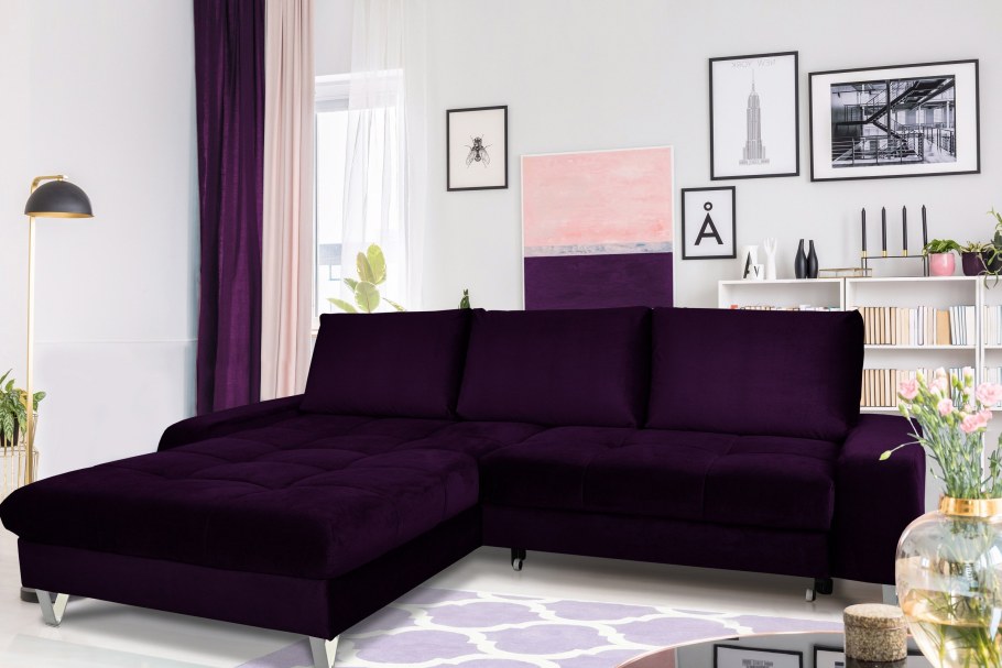 Темно сиреневый диван