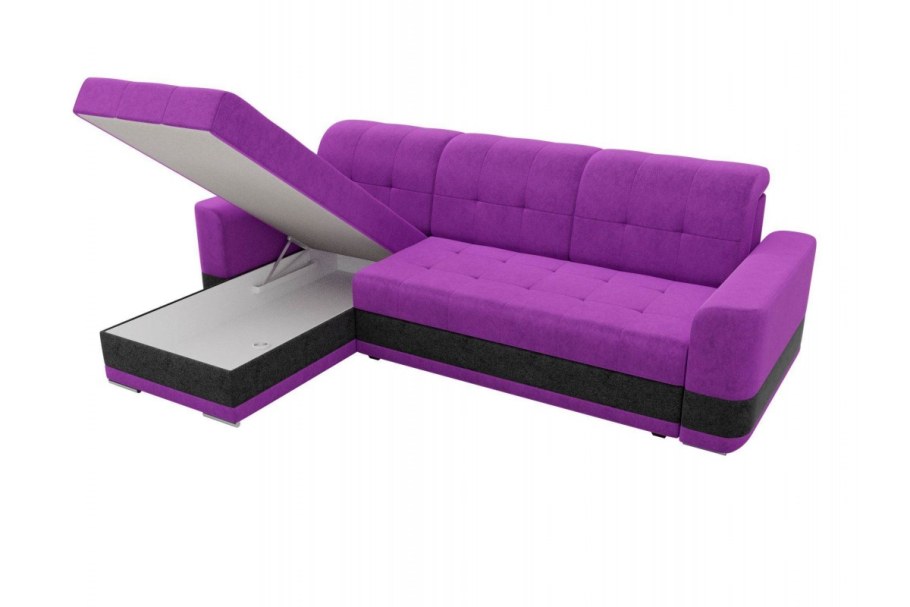 Диван пантограф лиловый с коричневым