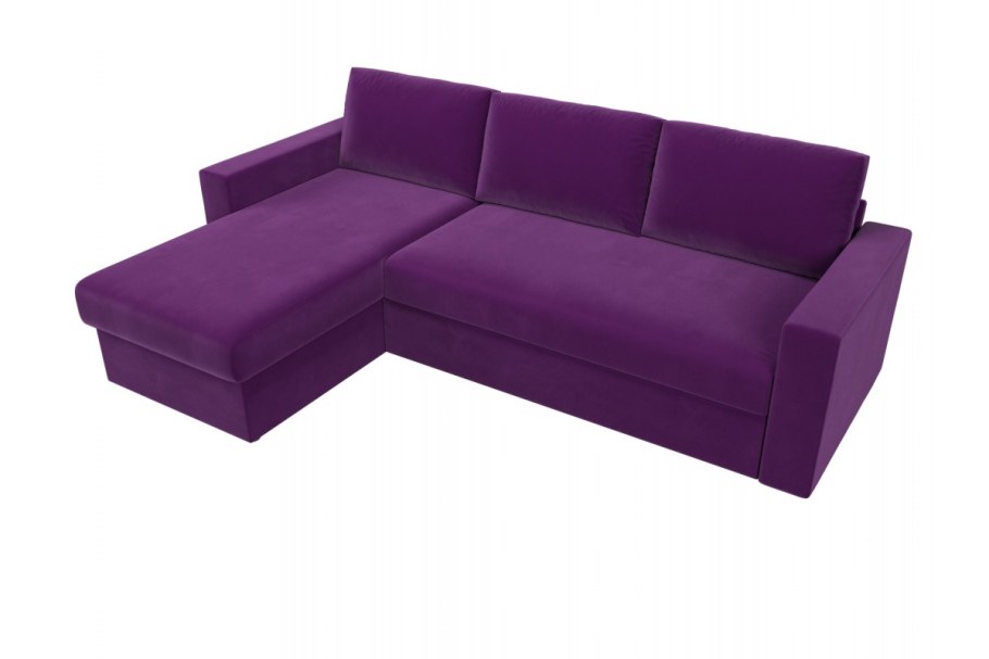 Диван угловой сиреневый