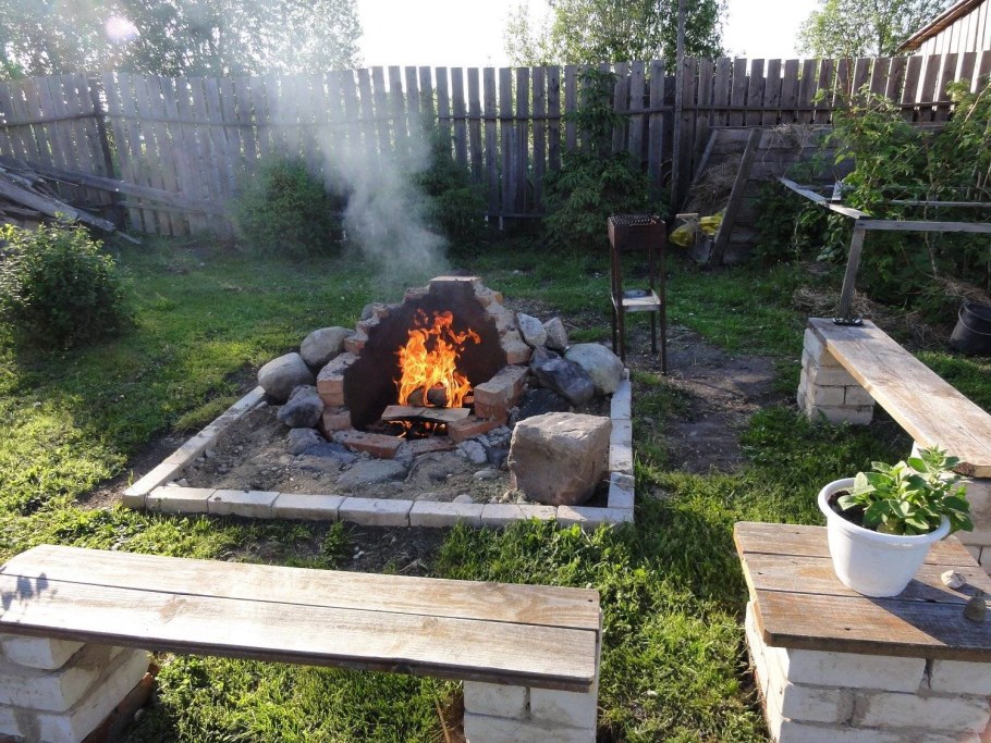 Уличная печка для дачи