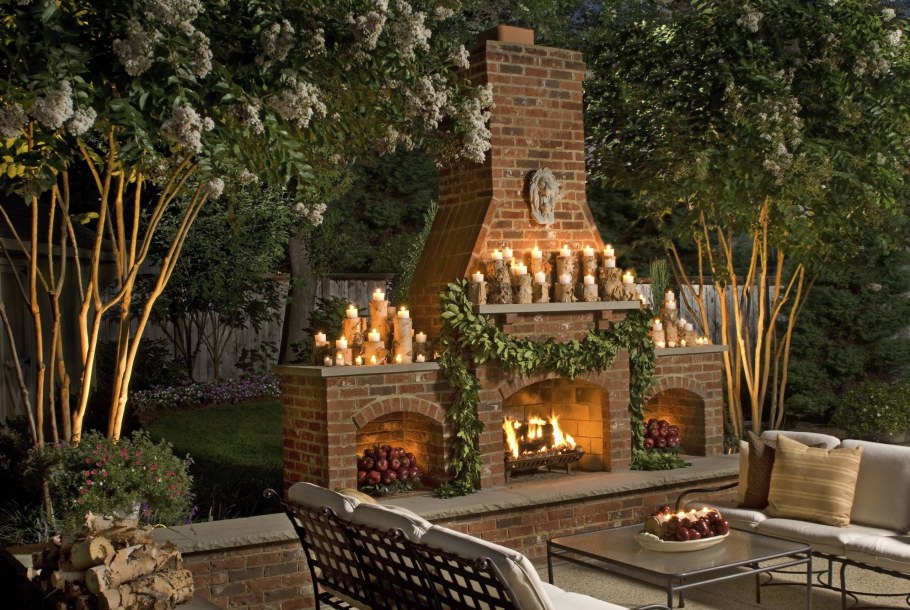 Площадка для костра на даче