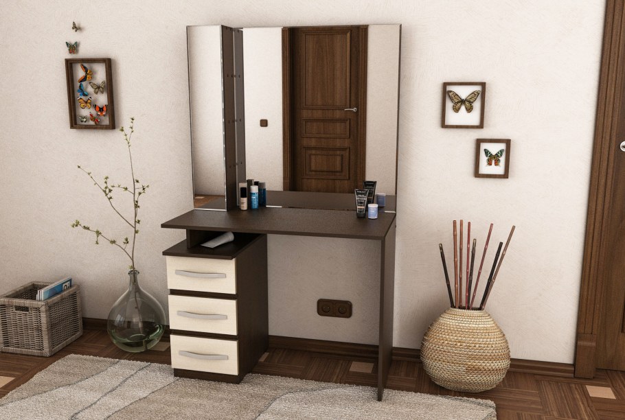 Косметический столик белый