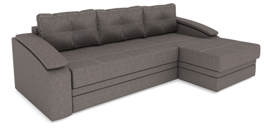 Угловой диван Турин коричневый