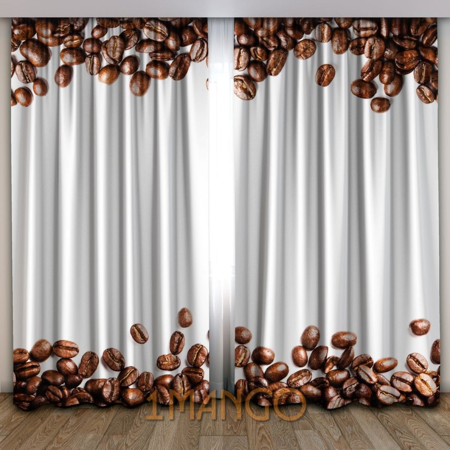 Шторы с кофейной тематикой