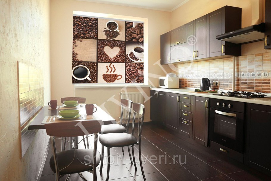 Кухня в теплых тонах