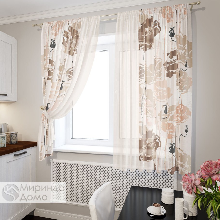 Декор окна на кухне