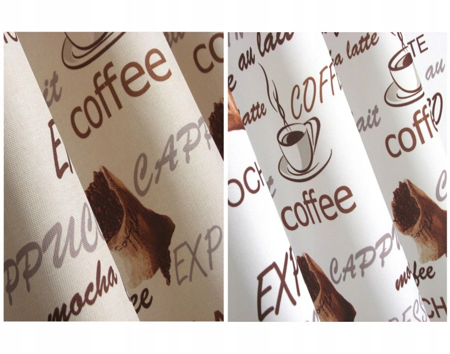 Шторы с рисунком кофе