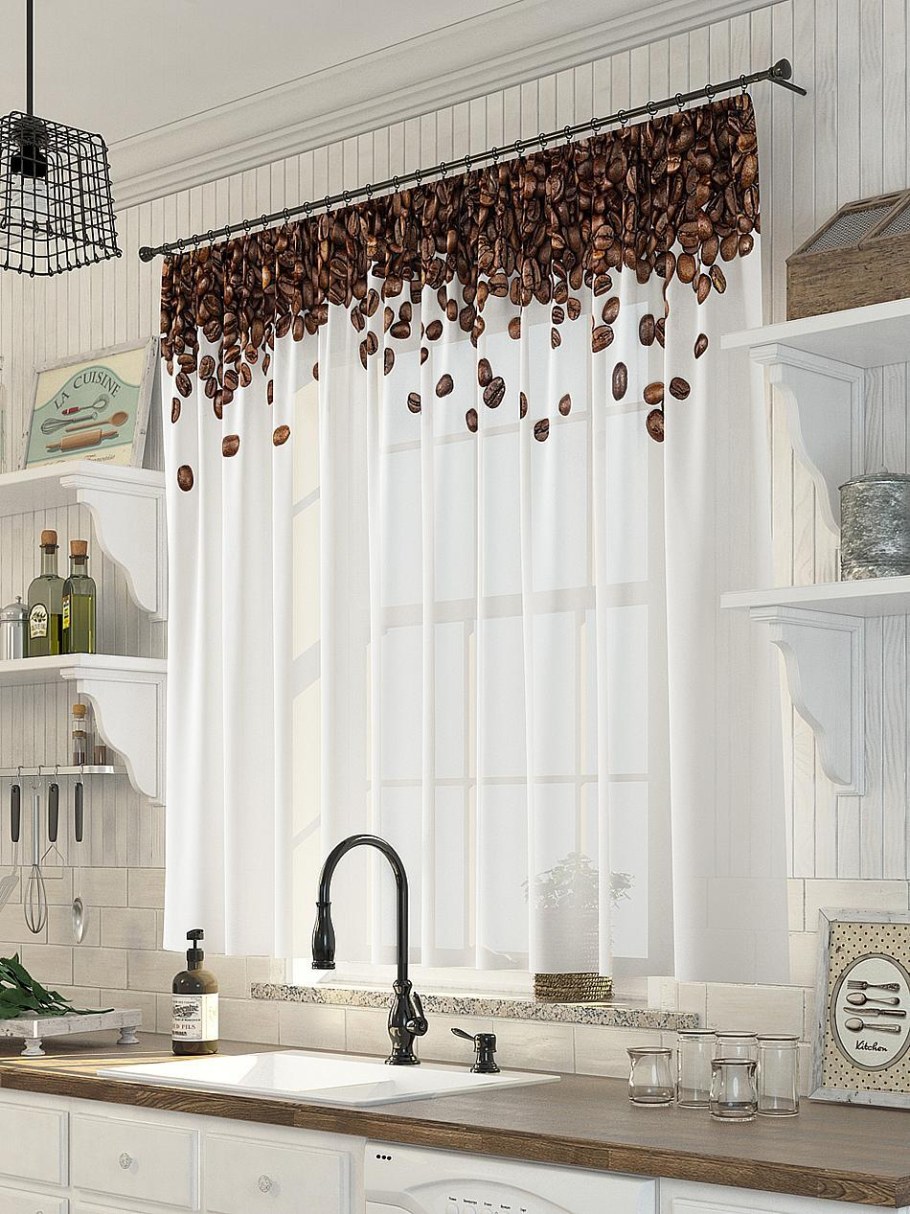 Занавески в коричневых тонах