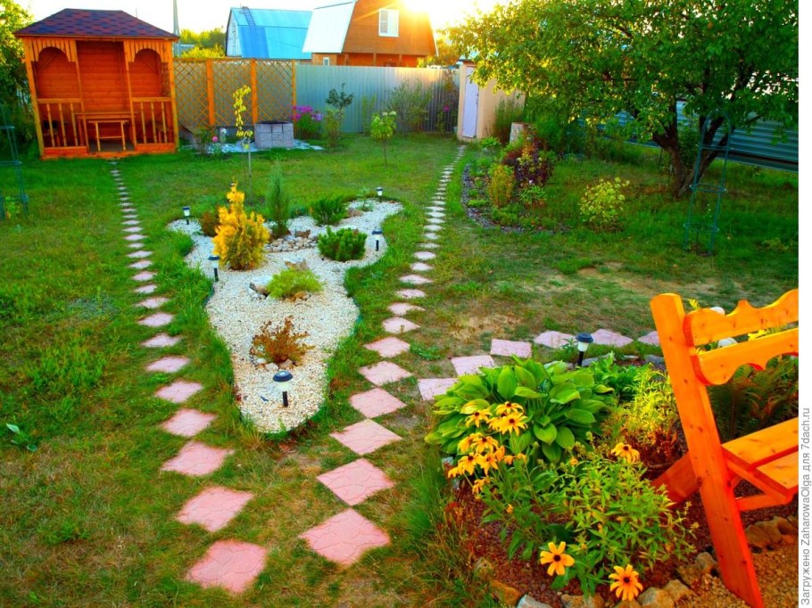 Ландшафт сад двор пергола