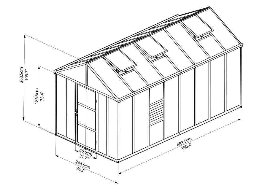 Теплица из оконных рам чертеж