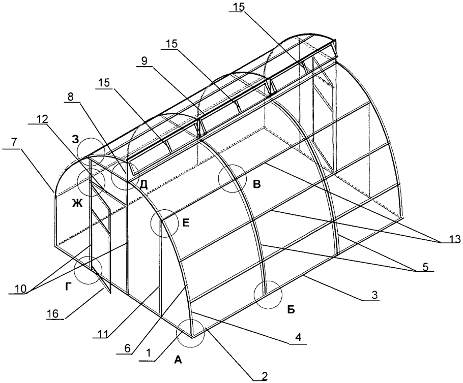 Митлайдер теплица арочная чертеж