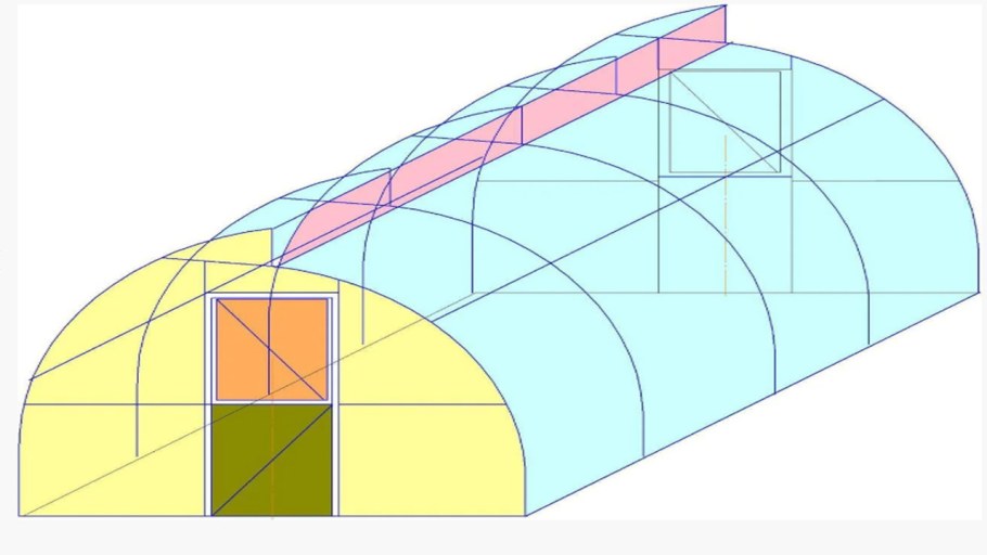 Чертеж откатных ворот для проема 4м