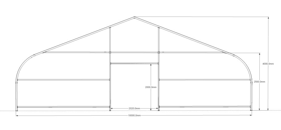 Двускатная теплица Митлайдера чертежи