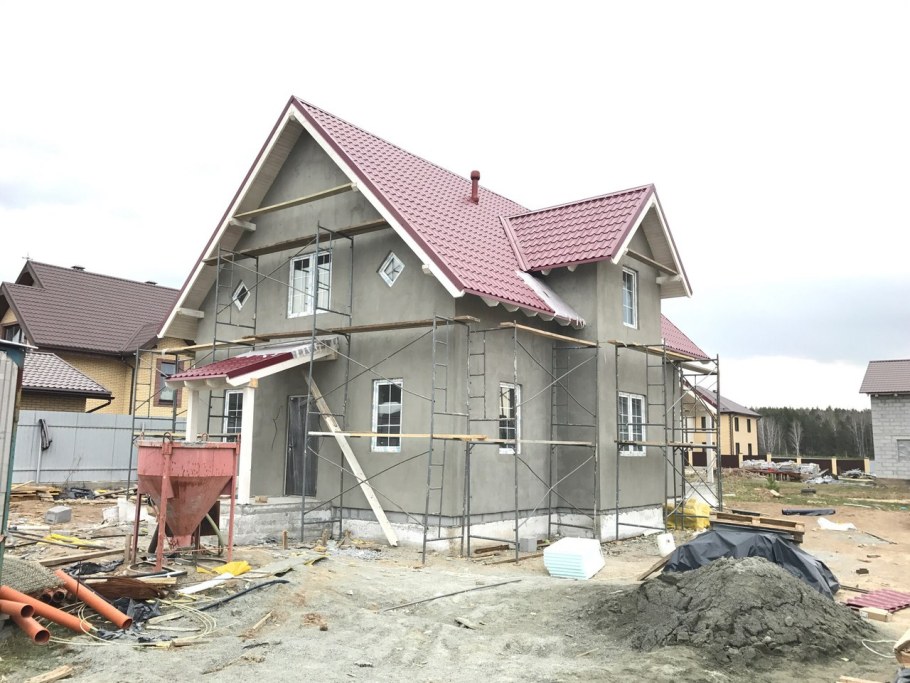 Оштукатуренные дома из газобетона