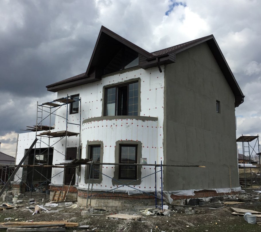 Черновая штукатурка для фасада дома