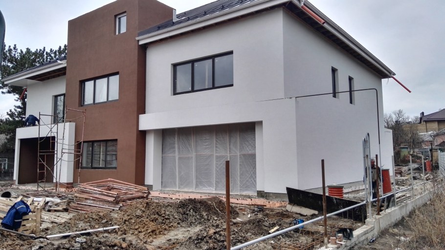 Фасадная штукатурка ровная