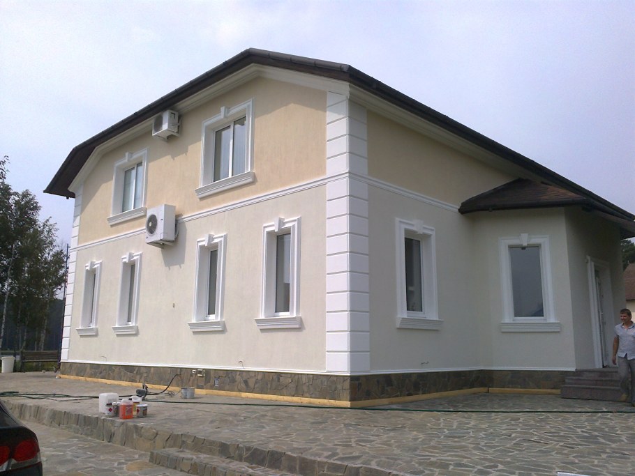 Отделка фасада мокрый фасад короед