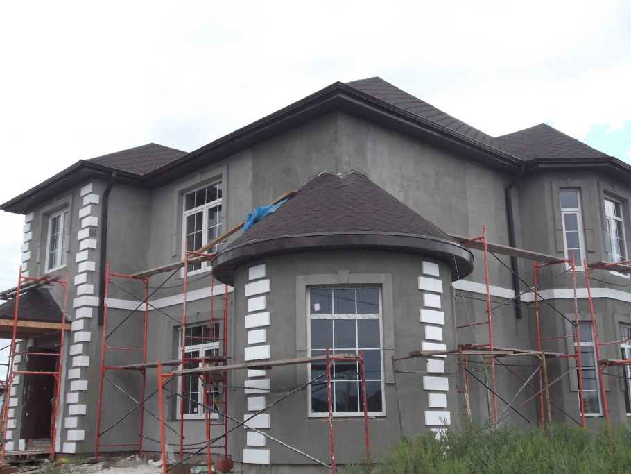 Фасадная штукатурка серая